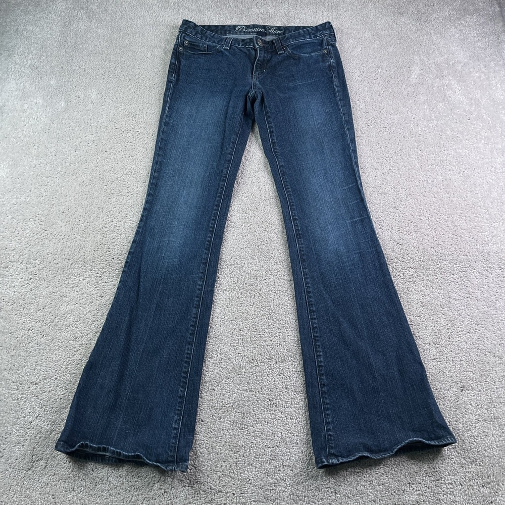 Gap Jeans Womens 2 Blue Premium Flare Low Rise Dark Wash Denim Y2K Boho Retro